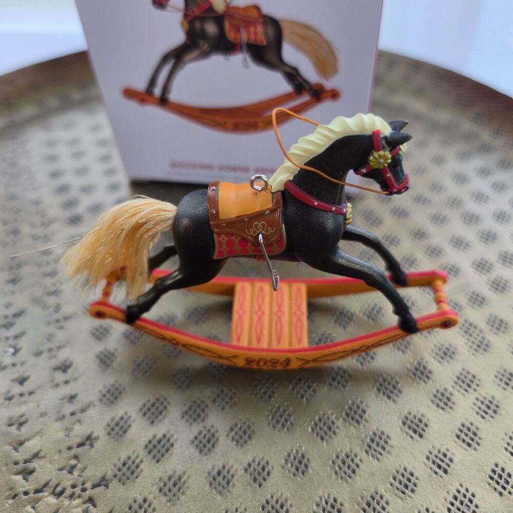 Hallmark Keepsake 2024 Rocking Horse Memories 10th in Series Black Horse